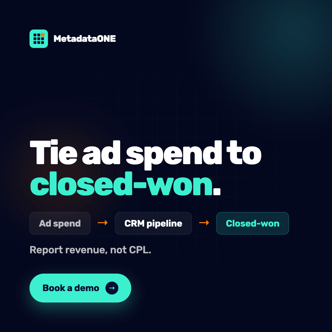 Metadata Inc ChatGPT ad — Managing $50K/month in B2B ad spend by hand?