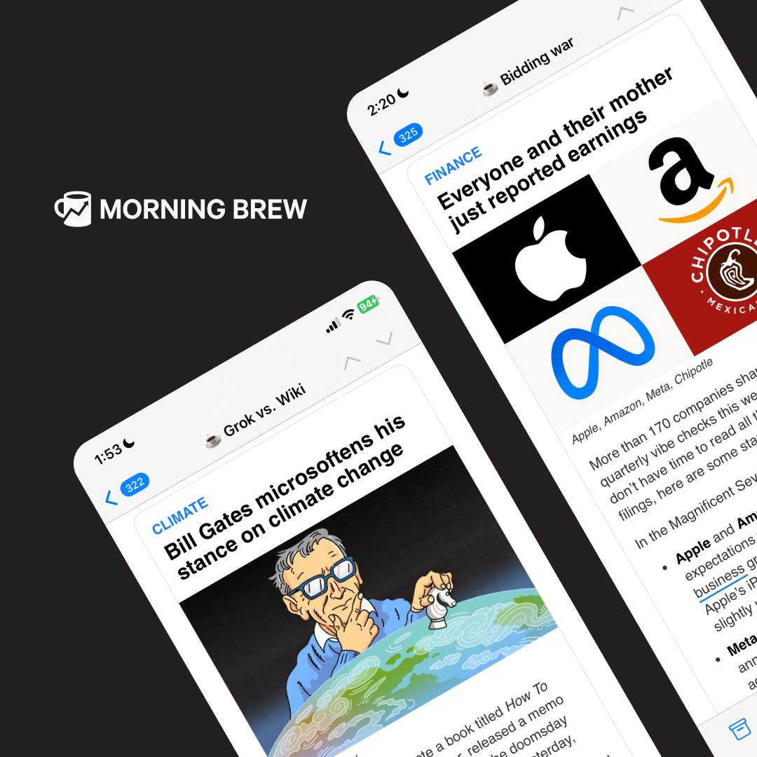 Morning Brew Inc. ChatGPT ad — Finance news translated into plain English.