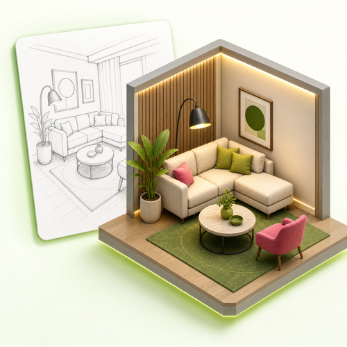 Meshy AI ChatGPT ad — Sketch to 3D Visualization