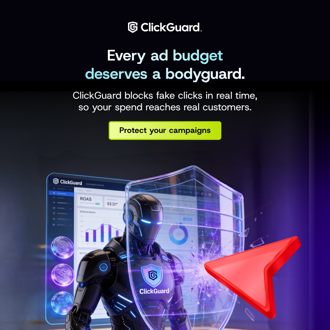 Clickguard ChatGPT ad — Click Fraud Shield for PPC Agencies in Crypto & Investing