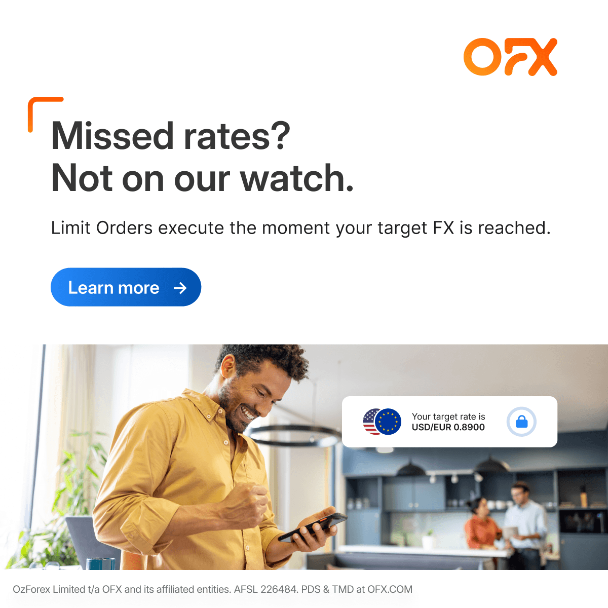 OFX ChatGPT ad — Stay in control of your FX