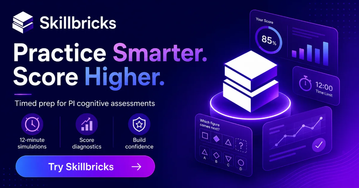 Skillbricks ChatGPT ad — PI Cognitive Assessment Practice Tests in Talent Assessment & Pre-Hire Skills Testing Platforms