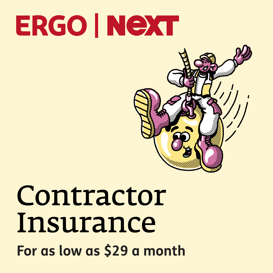 ERGO NEXT Insurance ChatGPT ad — Contractor Insurance in Aviation Insurance & Aircraft Coverage