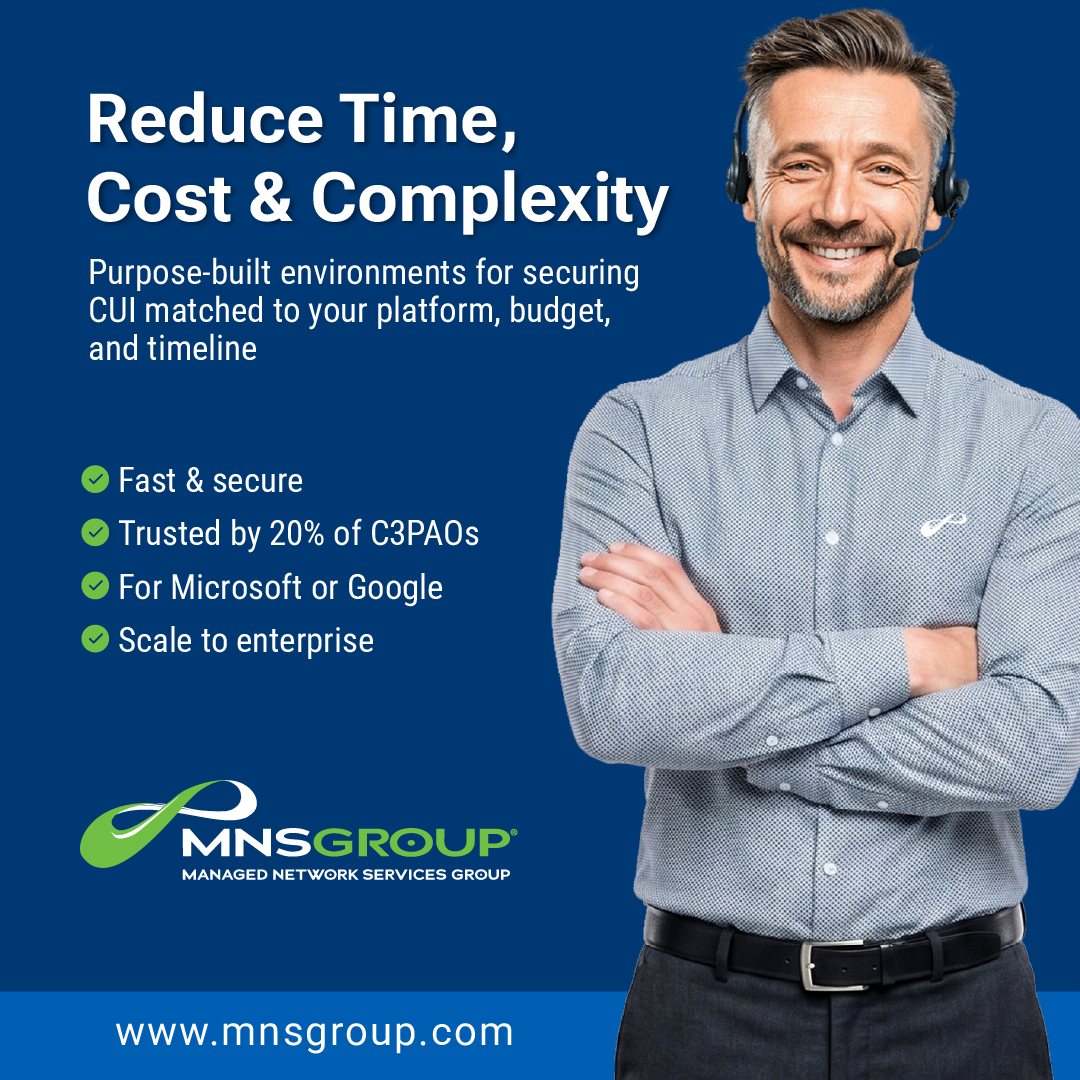 mnsgroup.com ChatGPT ad — Award-winning, trusted CMMC Enclave solutions