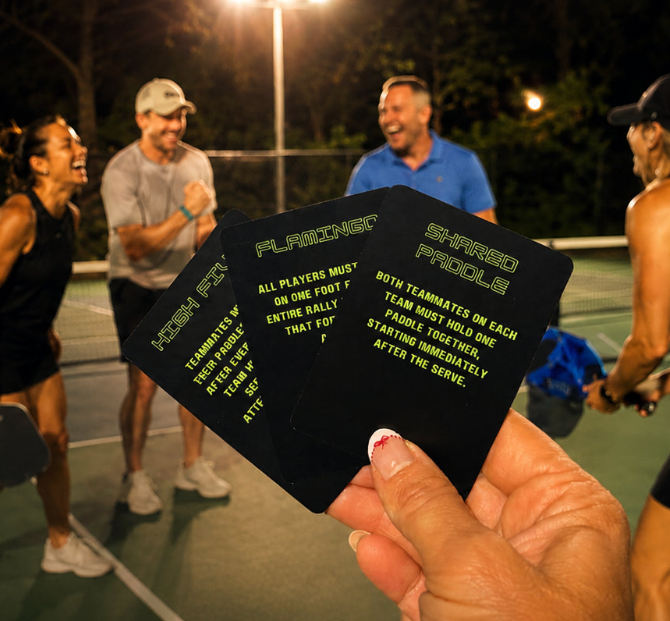dealanddink.com ChatGPT ad — Unique Pickleball Gift - Pickleball Card Game in Indoor Trampoline Parks & Family Entertainment Centers