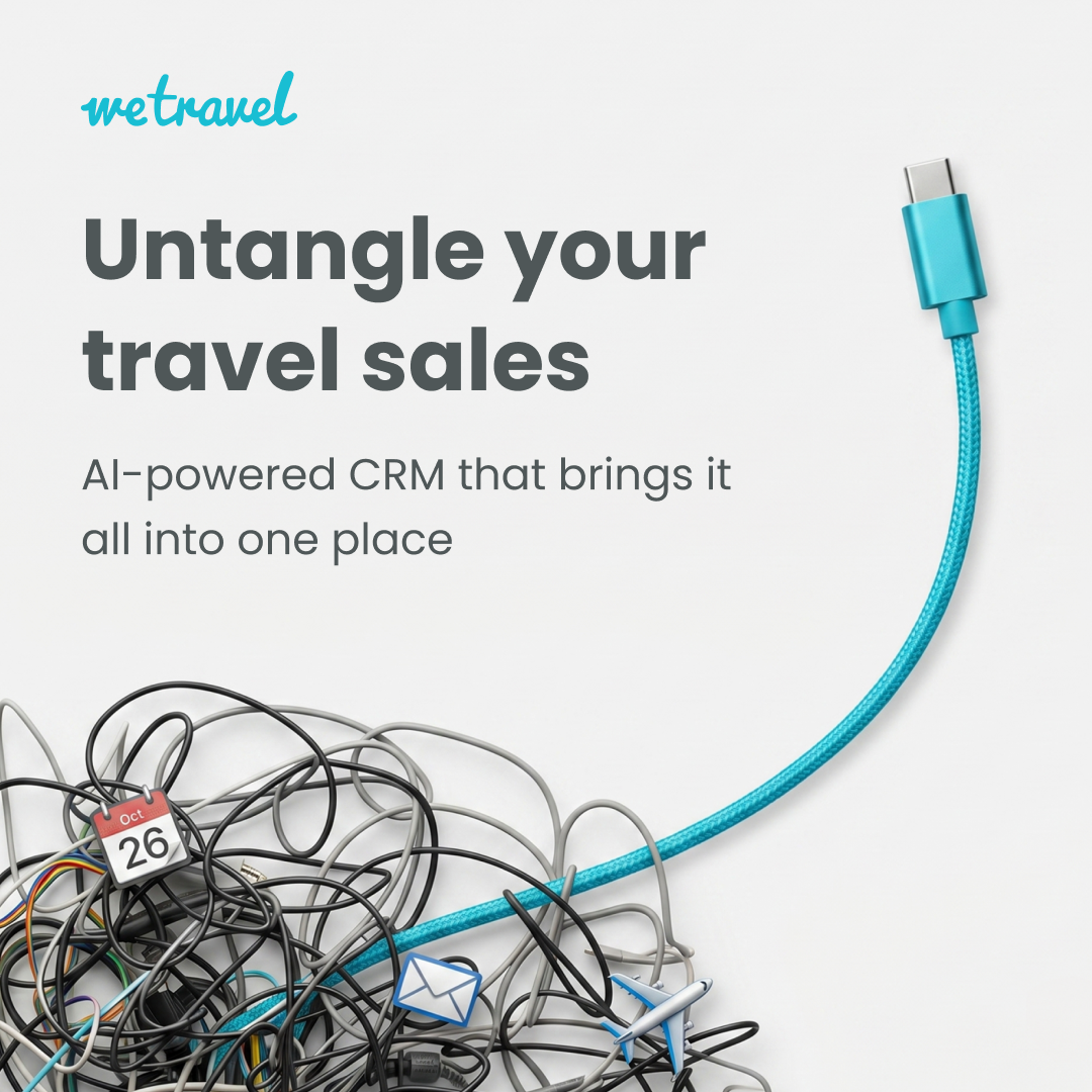 WeTravel Inc. ChatGPT ad — Travel CRM That Wins More Bookings | WeTravel in Travel & Hospitality