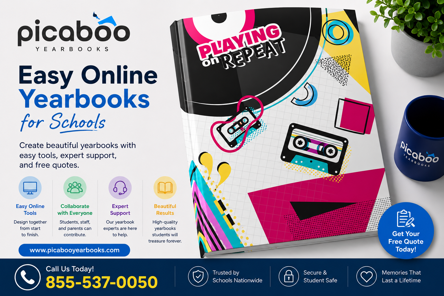 Picaboo Yearbook Inc ChatGPT ad — Easy Online Yearbooks for Schools