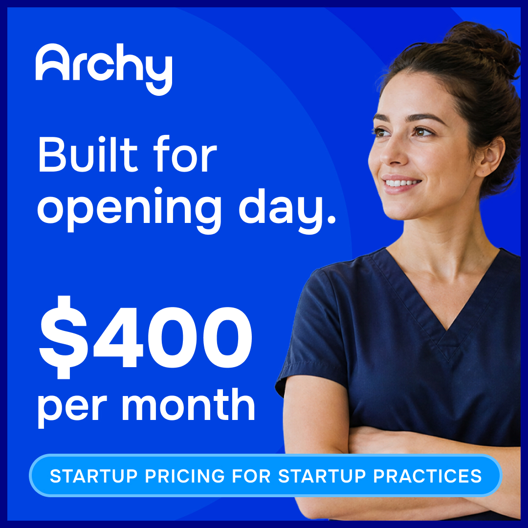 Archy Dental, Inc ChatGPT ad — $400/mo for dental practice startups (1 year)