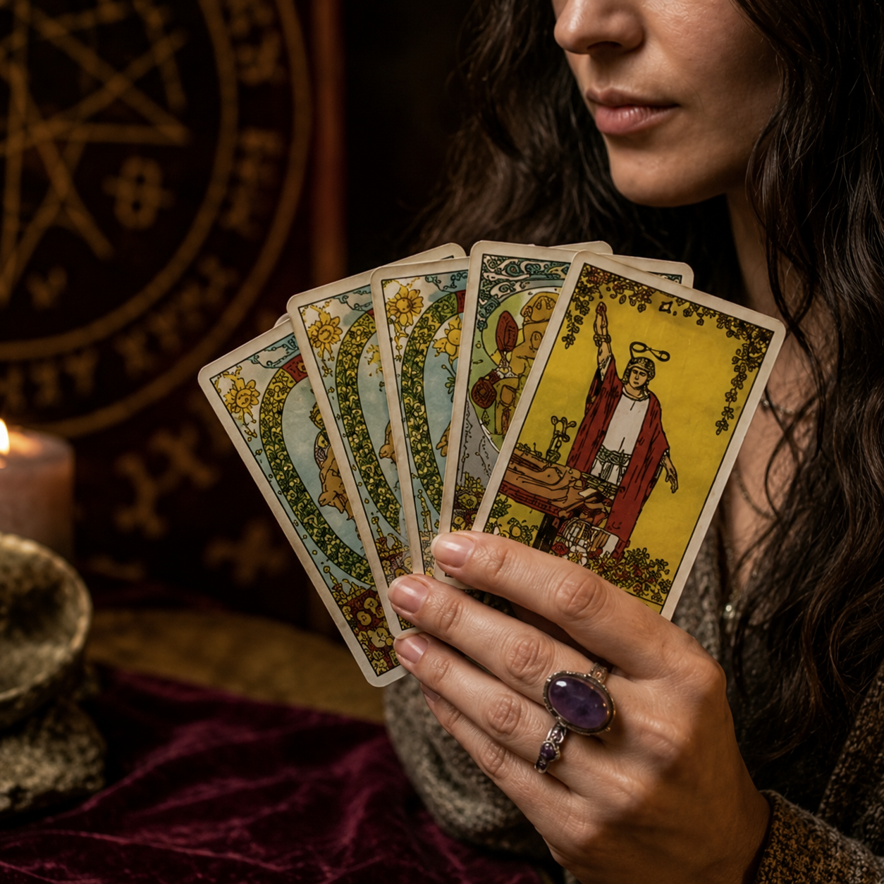 Purple Garden ChatGPT ad — Find clarity with a real psychic reading.