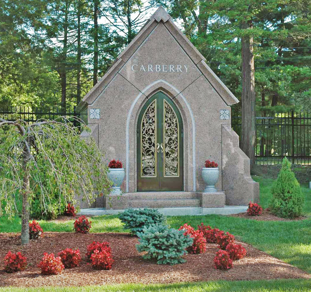 West Memorials ChatGPT ad — Let us help design your private family mausoleum