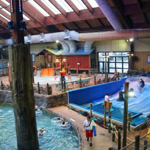 Booking.com ChatGPT ad — Six Flags Great Escape Lodge & Indoor Waterpark