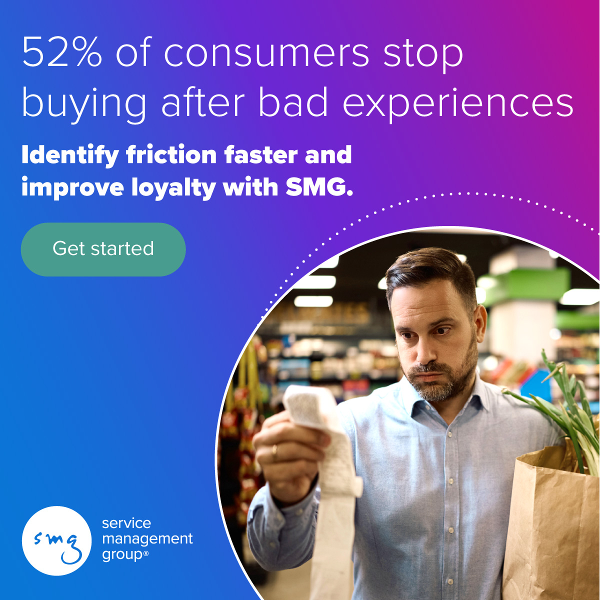 Service Management Group, LLC ChatGPT ad — Act faster on customer feedback