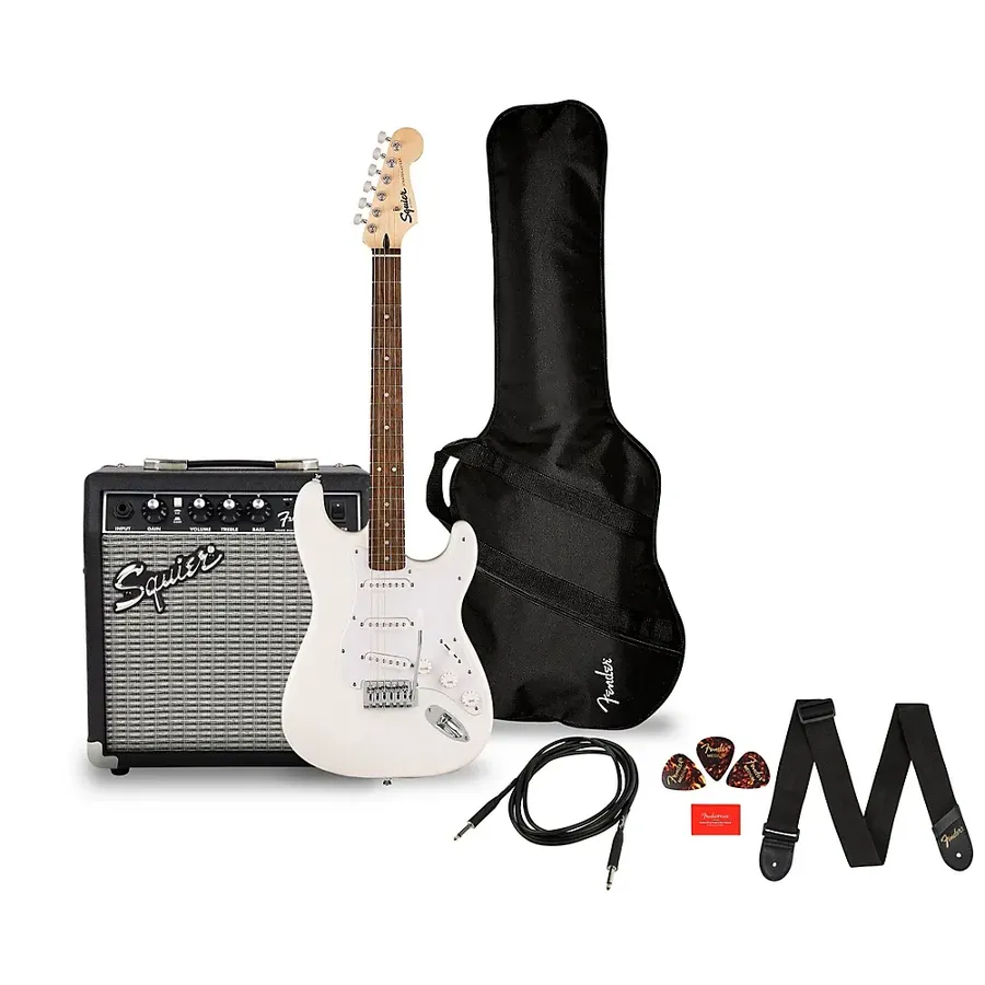 Guitar Center ChatGPT ad — Squier Sonic Stratocaster Limited-Edition Elect...