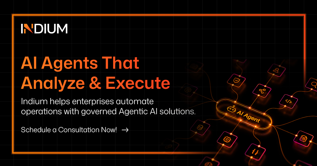 Indium ChatGPT ad — Agentic AI Solutions for Enterprise Automation