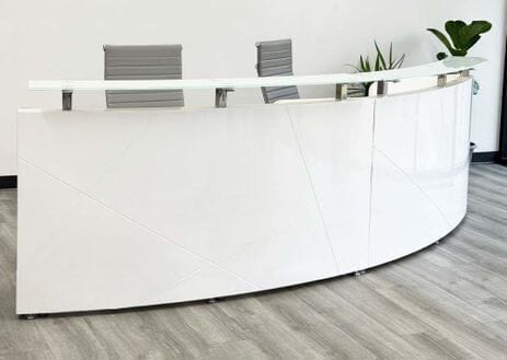 Modern Office ChatGPT ad — Curved Desks