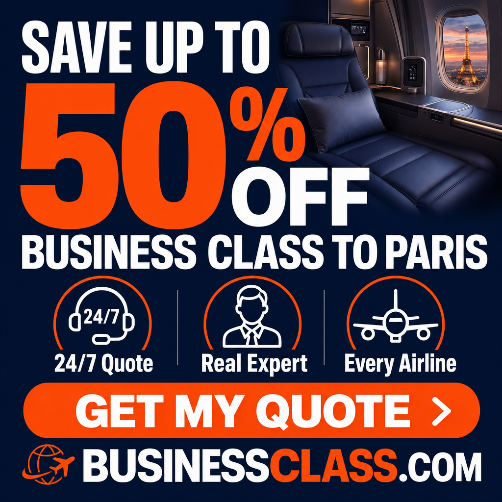 Business Class Flights ChatGPT ad — Real Advisors. Verified Business Fares.