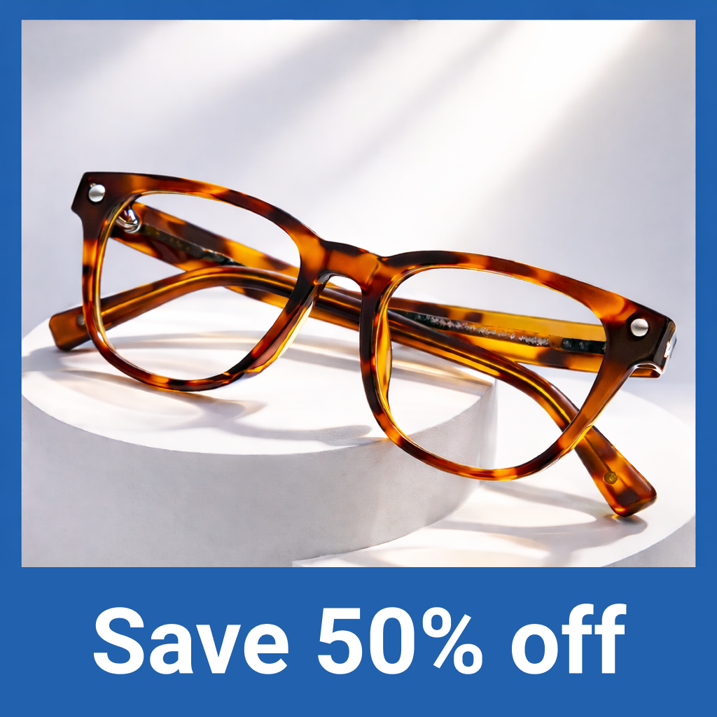 GlassesUSA.com ChatGPT ad — 50% Off Prescription Glasses