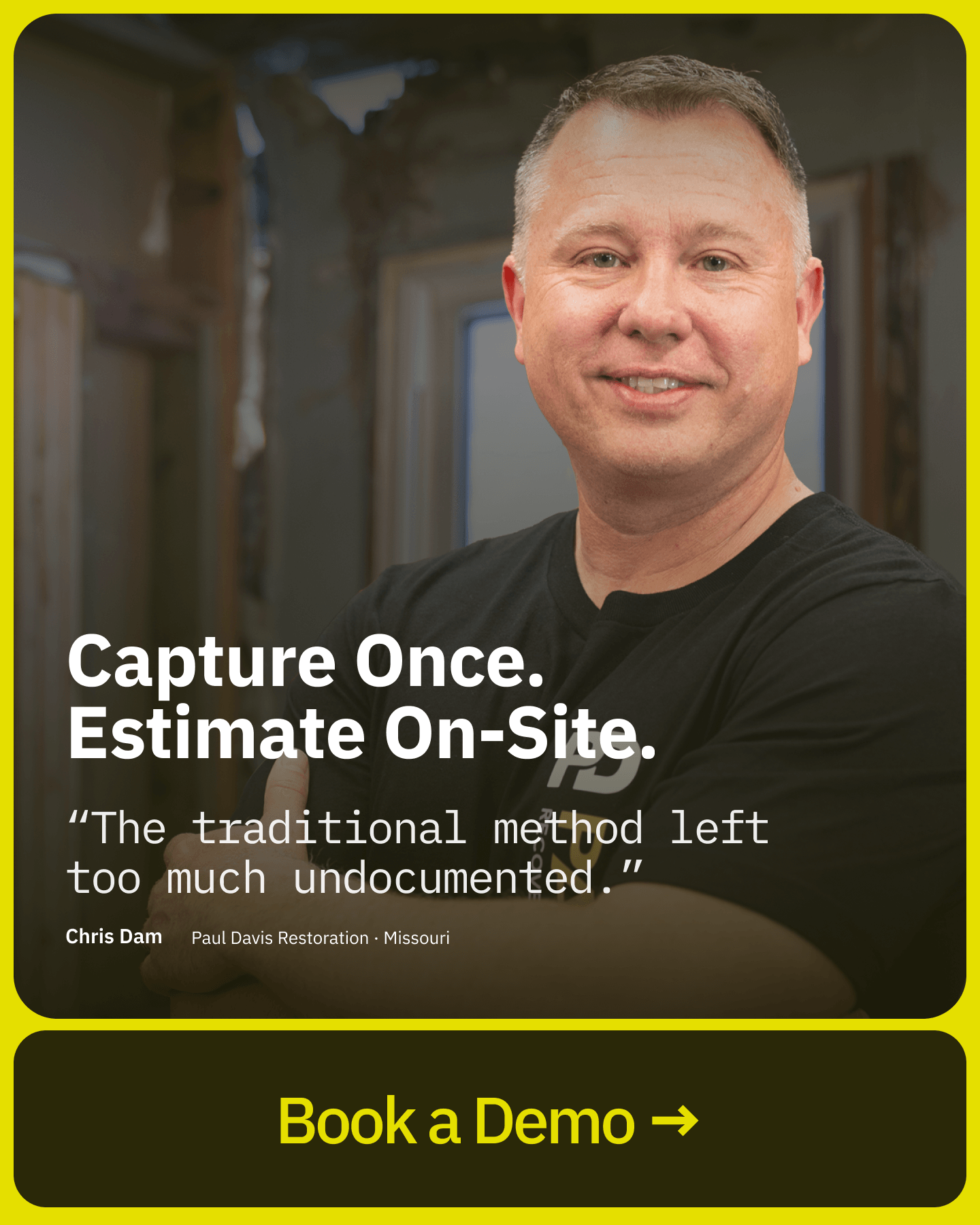 DocuSketch ChatGPT ad — Restoration-Grade 360° Documentation