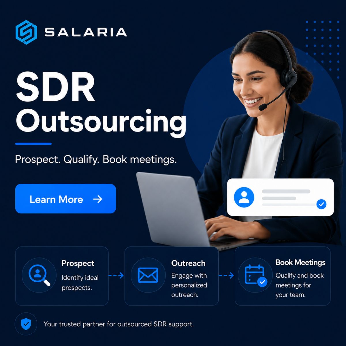 Salaria Sales Solutions ChatGPT ad — SDR Outsourcing