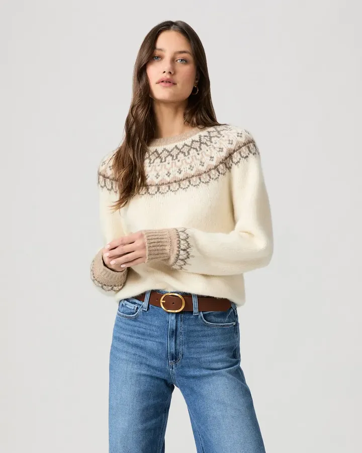 PAIGE ChatGPT ad — Misha Sweater - Ivory Multi | Size XS
