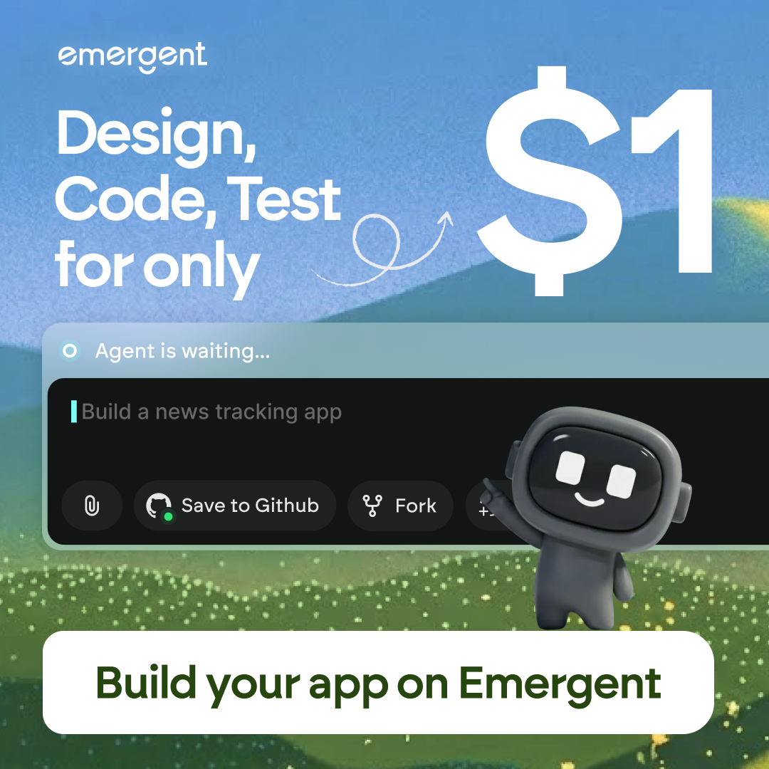 Emergent ChatGPT ad — Build Apps and sites without code
