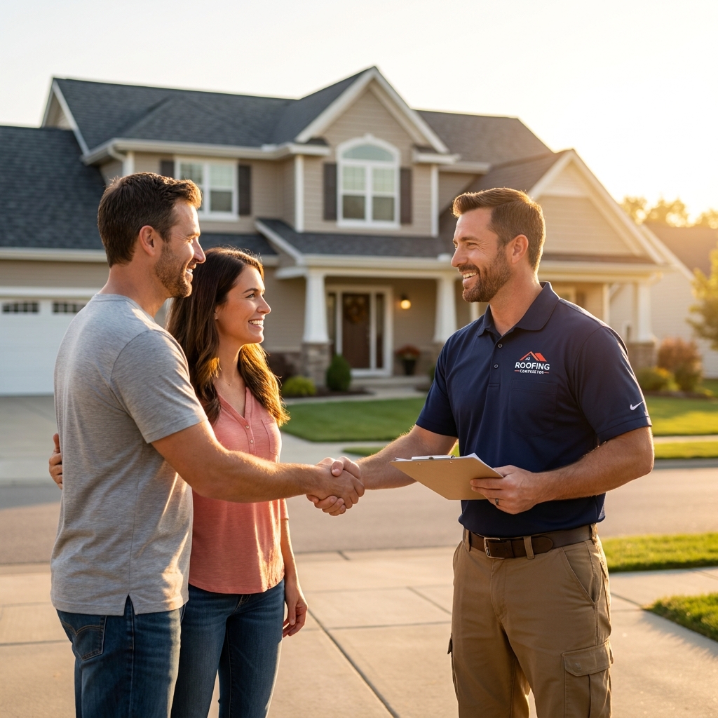 RoofingMasters.com ChatGPT ad — 100% Free Roofing Quotes in Roofing Services