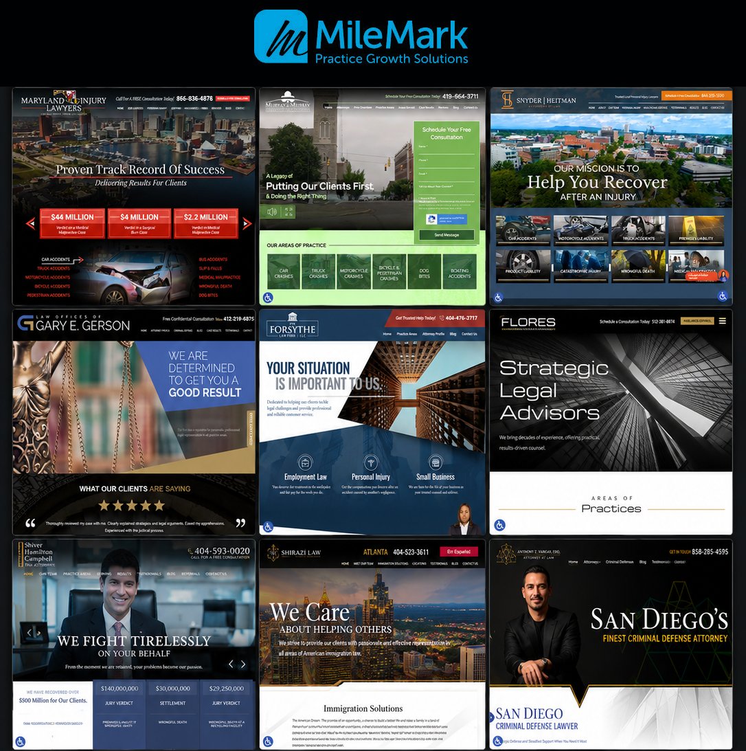 MileMark ChatGPT ad — A Law Firm Website That Converts