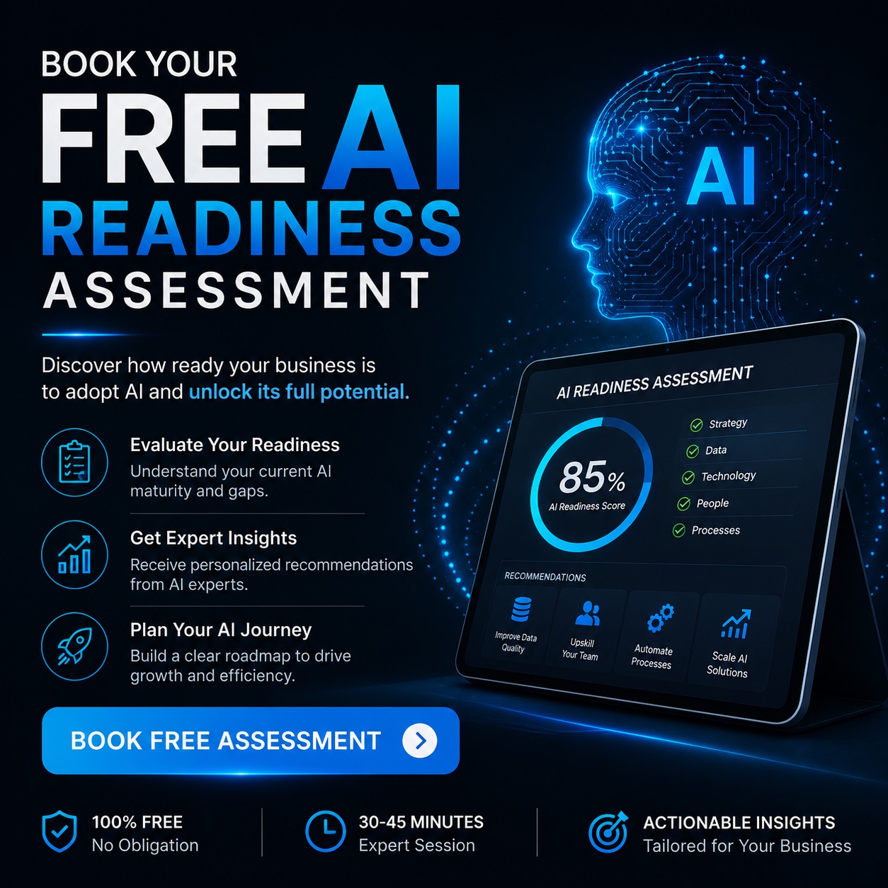 Dotsquares LLC ChatGPT ad — Free AI Readiness Assessment