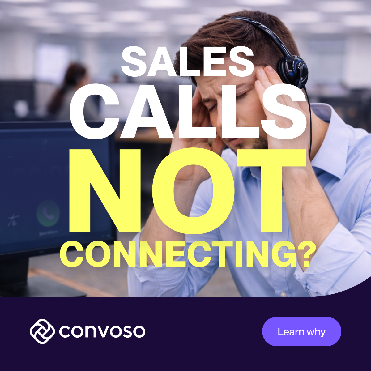 Convoso, Inc. ChatGPT ad — Sales calls not connecting?
