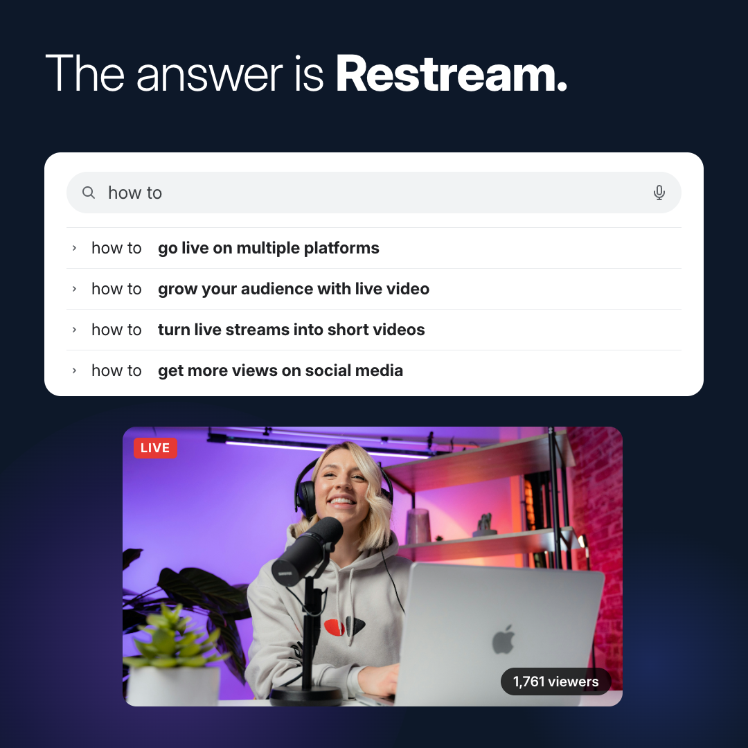 Restream ChatGPT ad — Your Streaming Software Holding You Back?