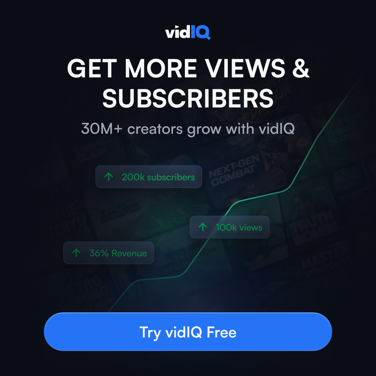 vidIQ ChatGPT ad — Grow Your YouTube Channel