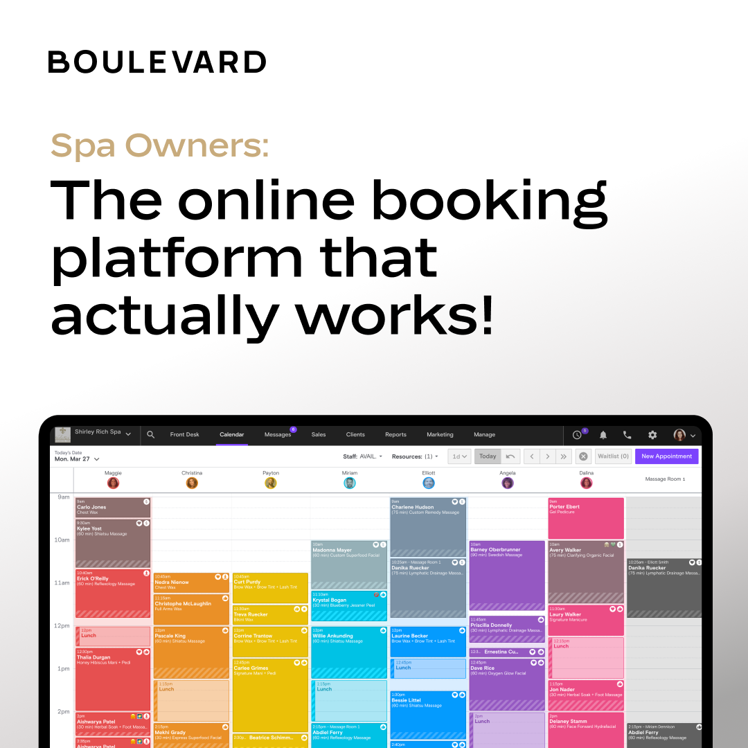 Boulevard Labs, Inc. ChatGPT ad — All-in-One Spa Software in Business Consulting