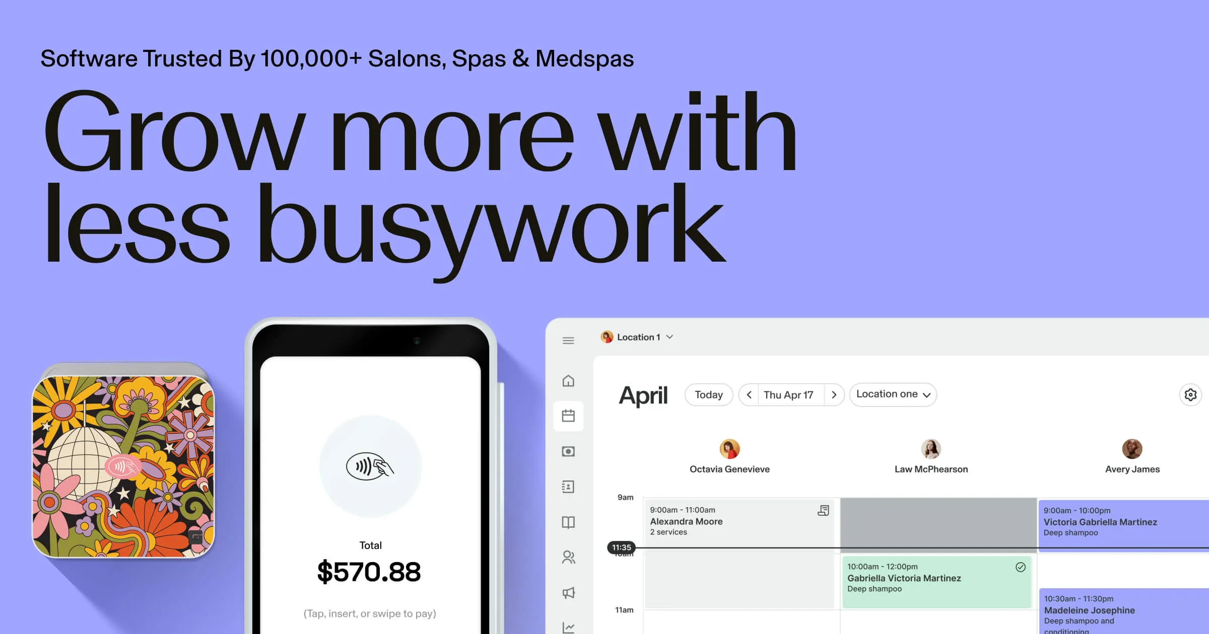 GlossGenius ChatGPT ad — More Earnings. Less Stress.