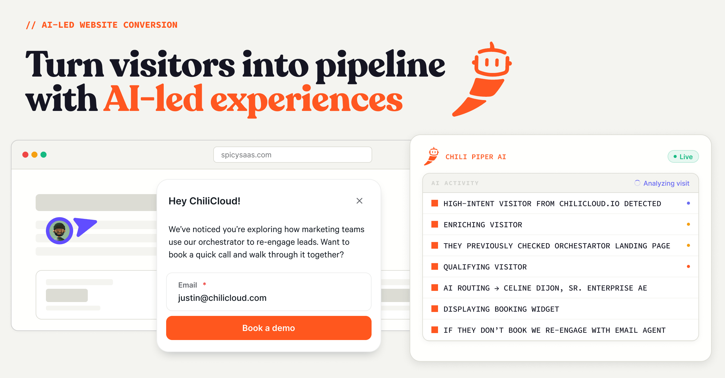 Chili Piper ChatGPT ad — Chili Piper | AI Website Conversion & Personalizat in Agentic Commerce & AI Agent Payment Rails