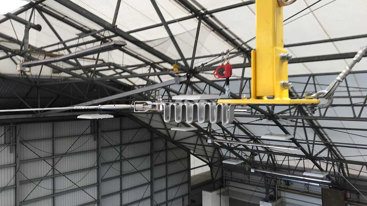 fall-arrest.com ChatGPT ad — Overhead Rigid Lifelines - Fall Protection Safety in Drone Light Shows & Aerial Entertainment