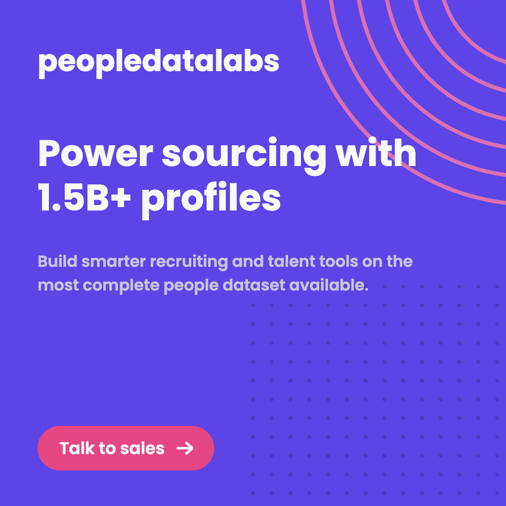 People Data Labs ChatGPT ad — Power sourcing with 1.5B+ profiles