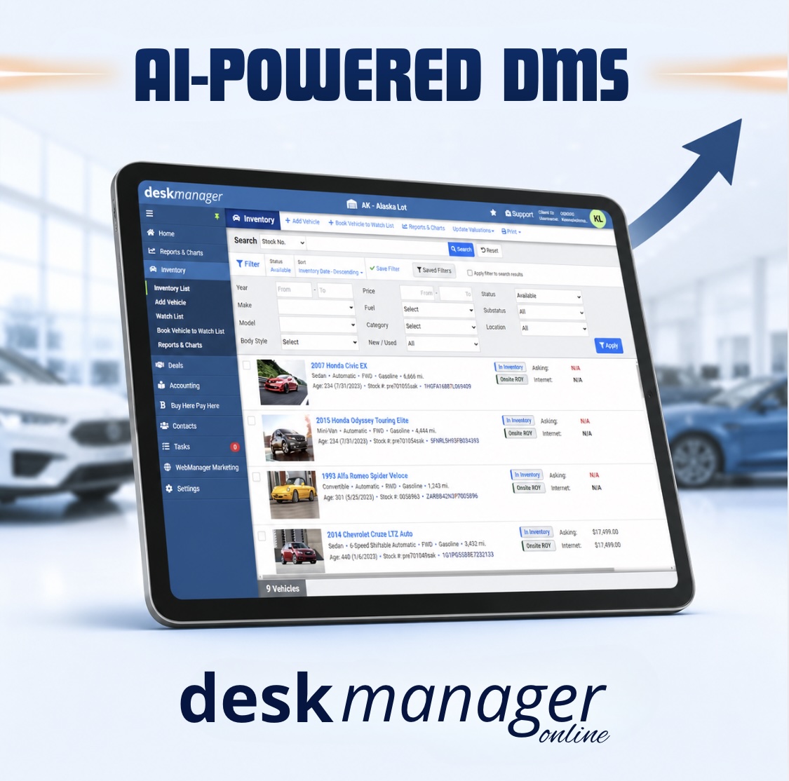 AutoManager Inc ChatGPT ad — AI-Powered DMS for Used Car Dealers