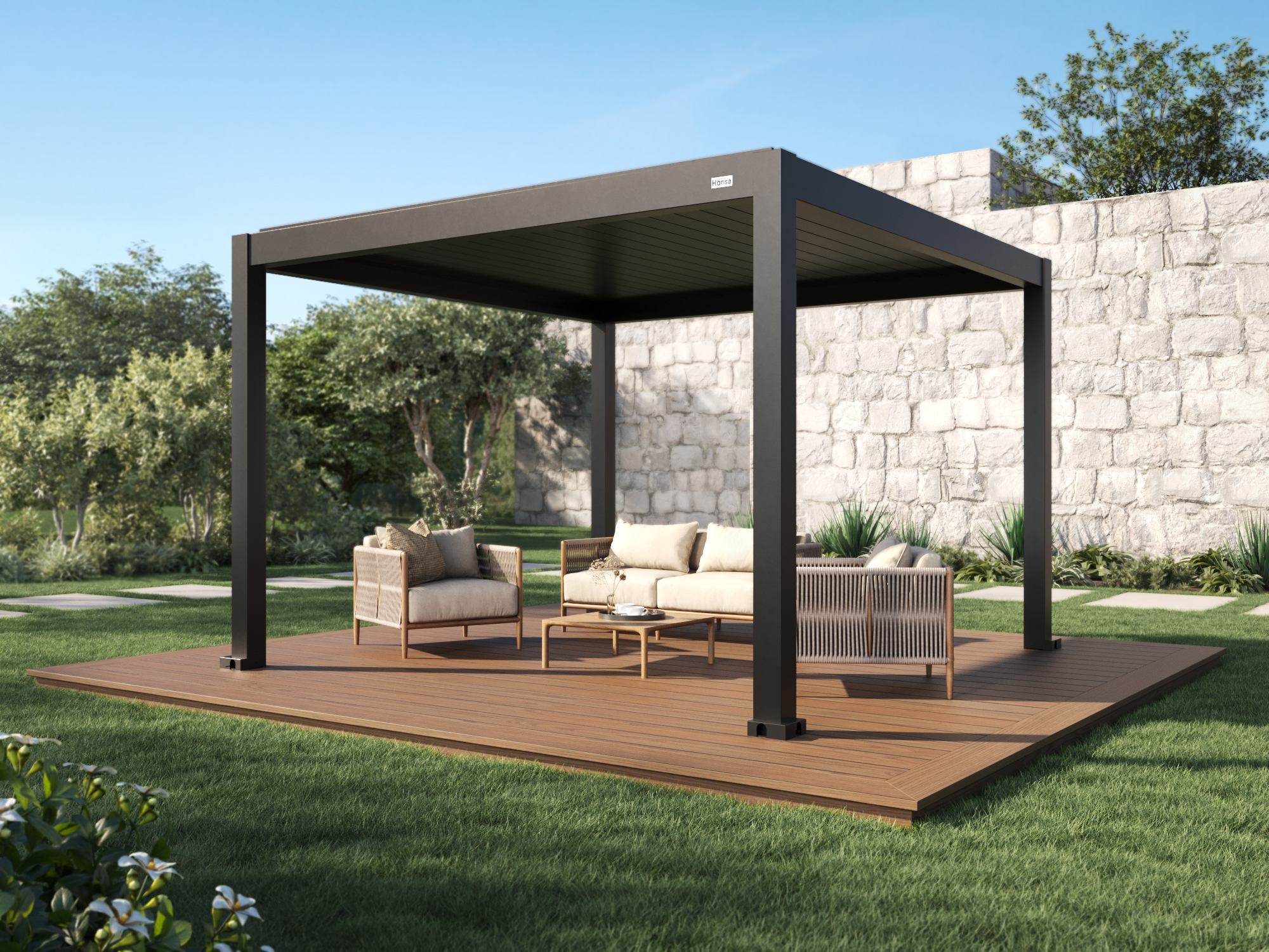 Hanso Home Inc. ChatGPT ad — Pergolas That Last 30+