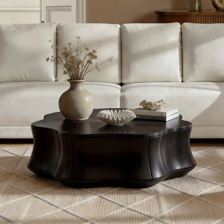 Chita Living ChatGPT ad — Lamont Flower-Shaped Coffee Table with Storage ...
