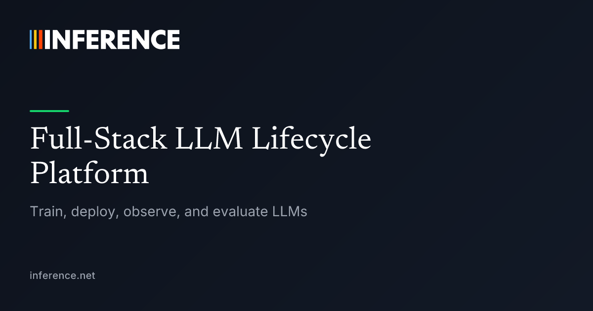 Inference R&D ChatGPT ad — Full-Stack LLM Lifecycle Platform