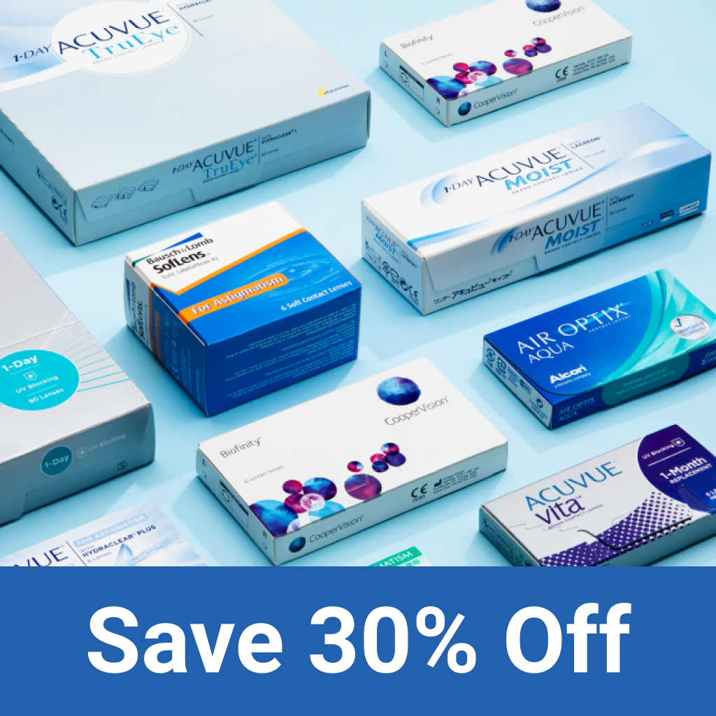 GlassesUSA.com ChatGPT ad — Contacts: Save 30% Today