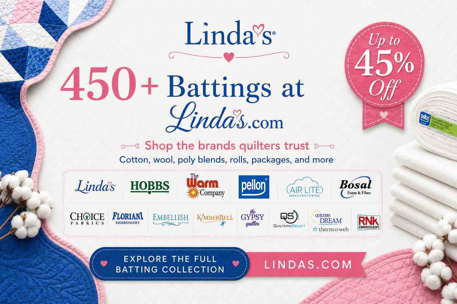 Red River Quiltworks LLC ChatGPT ad — Up to 45% off Quilt Batting