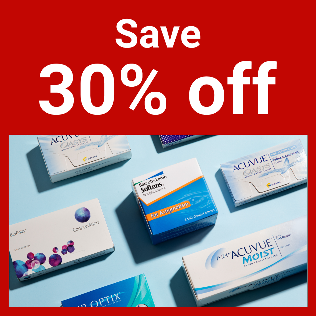 GlassesUSA.com ChatGPT ad — 30% Off All Contact Brands