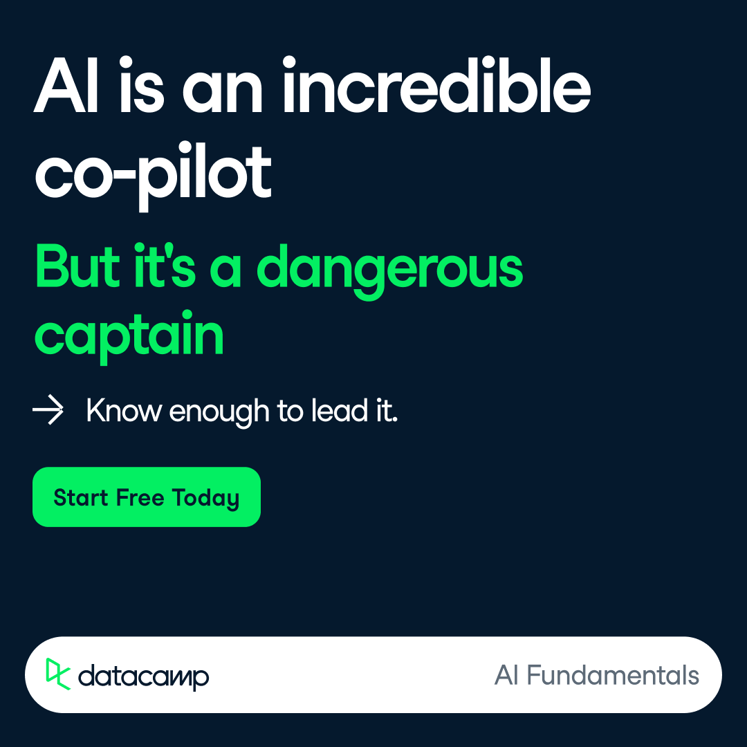 DataCamp ChatGPT ad — Analyze Data Using AI in Crypto & Investing