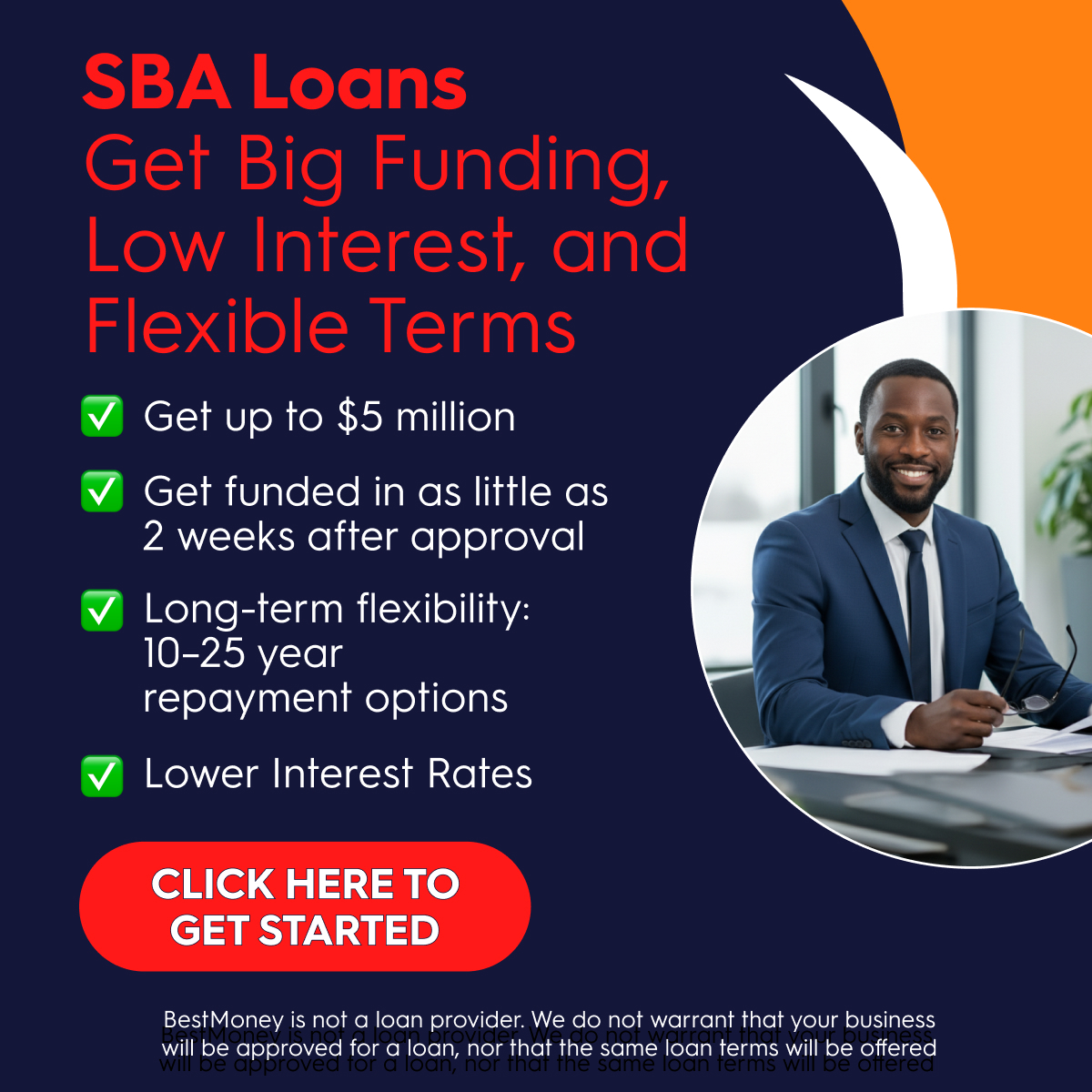 BestMoney ChatGPT ad — Best SBA Loan Match 2026