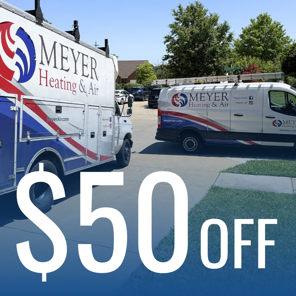 Meyer Heating and Air ChatGPT ad — Text Meyer Heating & Air