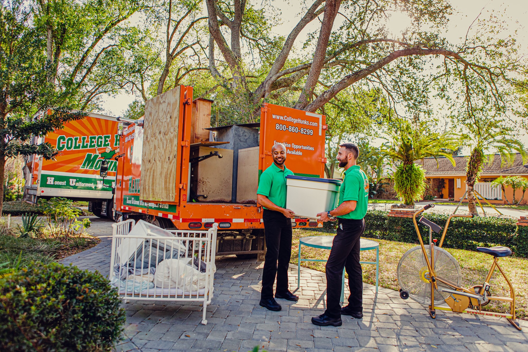 College Hunks Hauling Junk & Moving ChatGPT ad — Dumpster or Junk Removal?