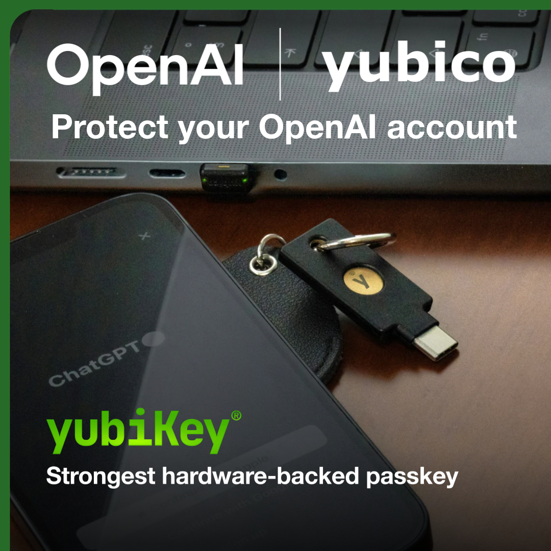 Yubico ChatGPT ad — Secure Your OpenAI Logins with YubiKey
