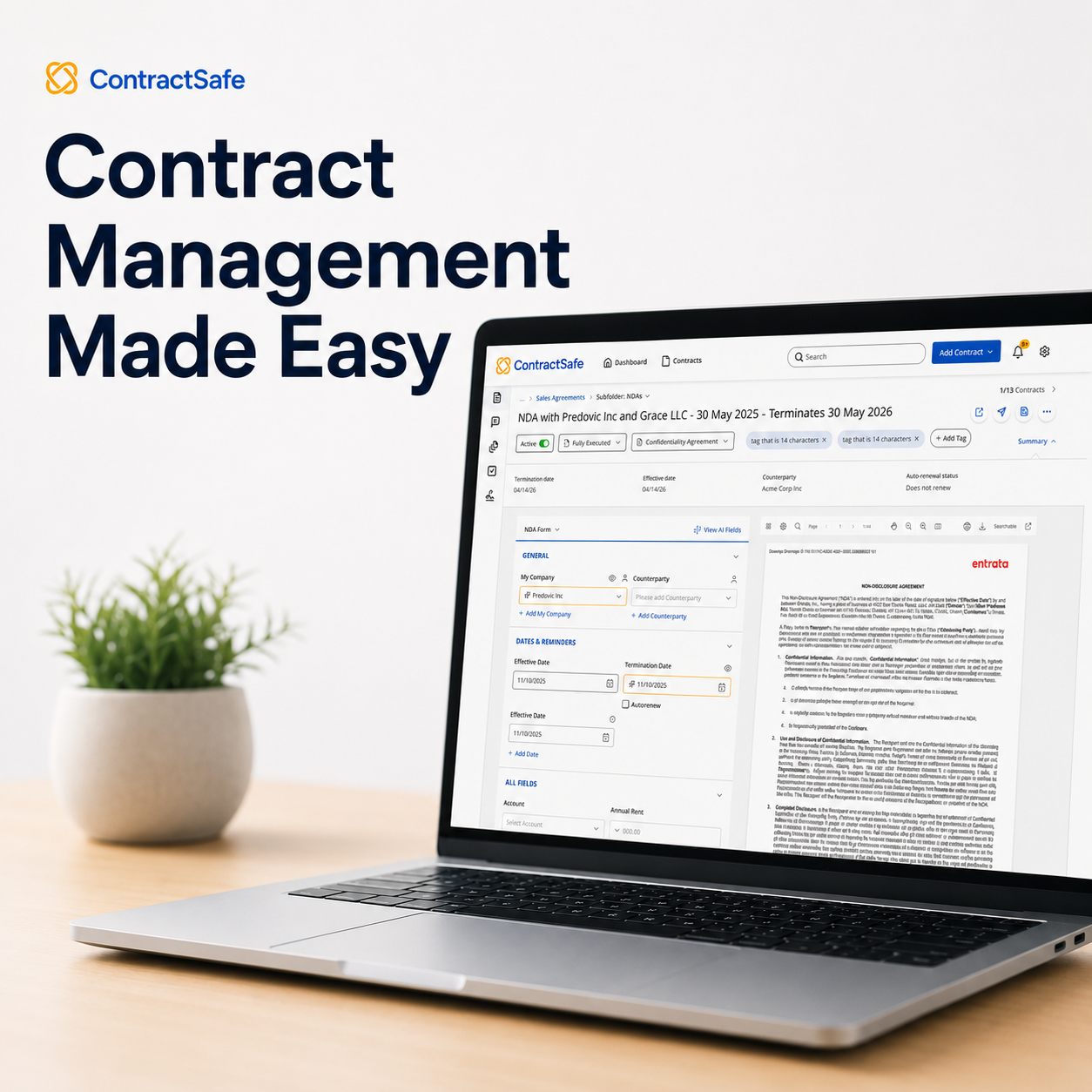ContractSafe LLC ChatGPT ad — Easy Contract Management Software