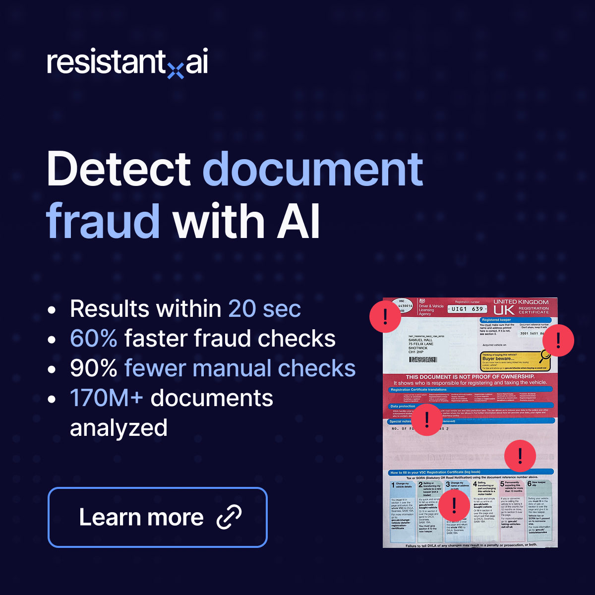 Resistant.ai Inc ChatGPT ad — Catch ID Fraud with AI in Decentralized Identity & Proof-of-Personhood Verification
